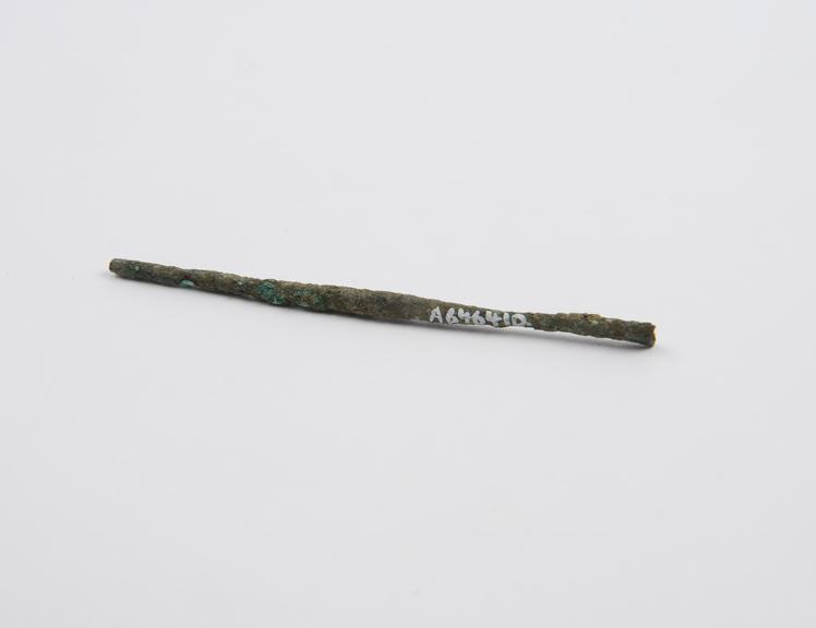 Aural scoop (?), bronze, damaged, Roman (?), 199BC-500AD