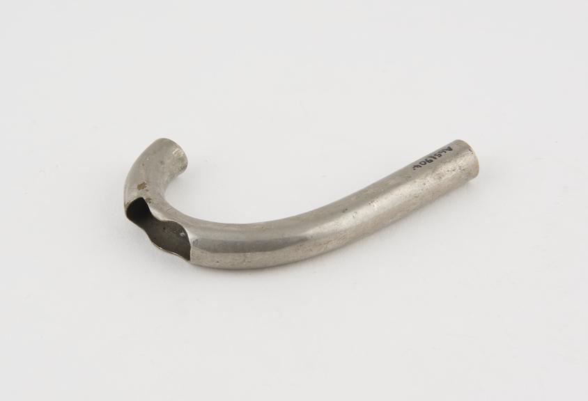 Tracheotomy tube, steel, plated, 1880-1920