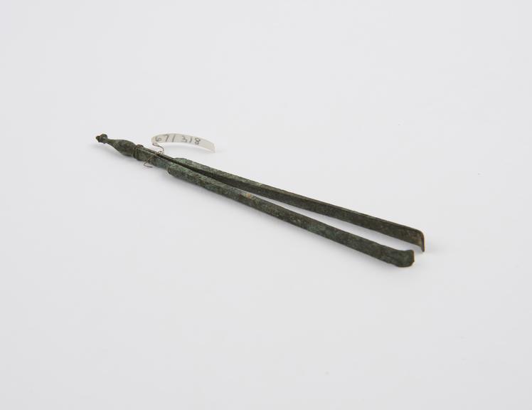 Depilatory forceps, bronze, Capparoni collection, Roman