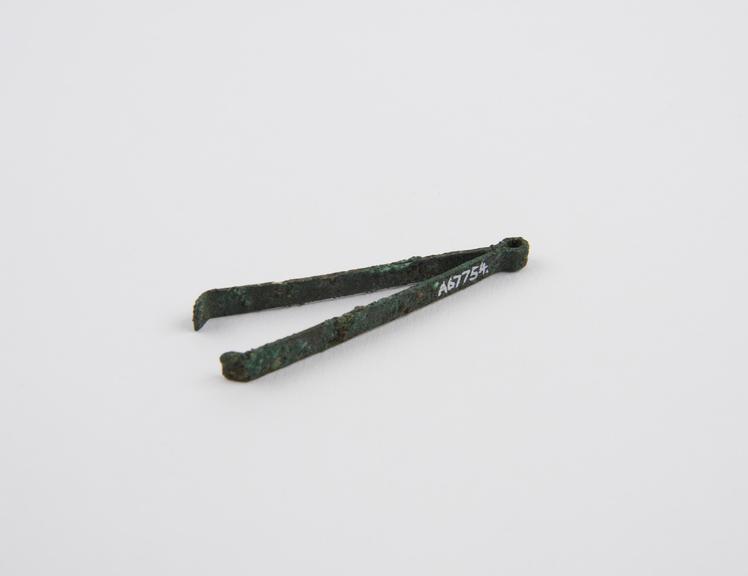 Depilatory forceps, bronze, from Pini collection