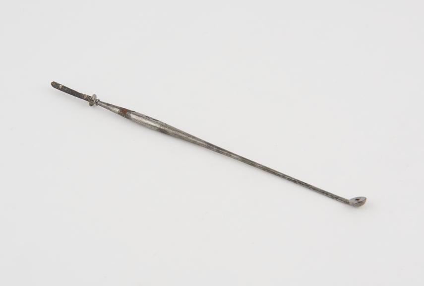 Cautery shield(?), steel, no handle, by Coxeter, London