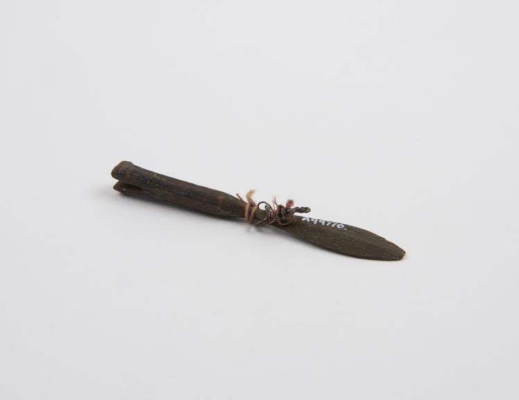 Knife handle only, bronze, Roman, 200BC-400AD