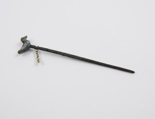 Pin with duck on head, bronze, Roman