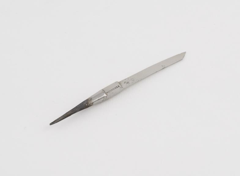 Knife, steel, blade only, by Ferguson of London, 1822 to 1869