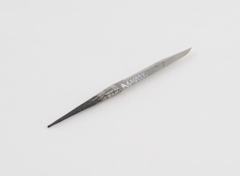 Knife, steel, blade only, by Ferguson of London, 1822 to 1869