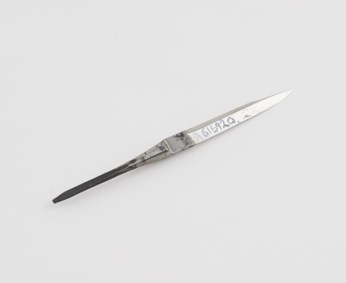 Knife, steel, blade only, by Ferguson of London, 1822 to 1869