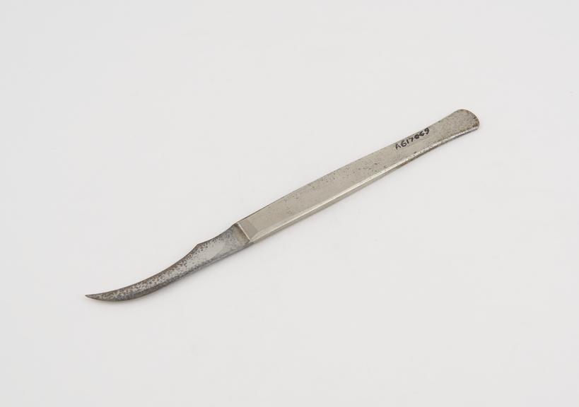 Abscess knife, Syme, steel, badly rusted, 1881-1920