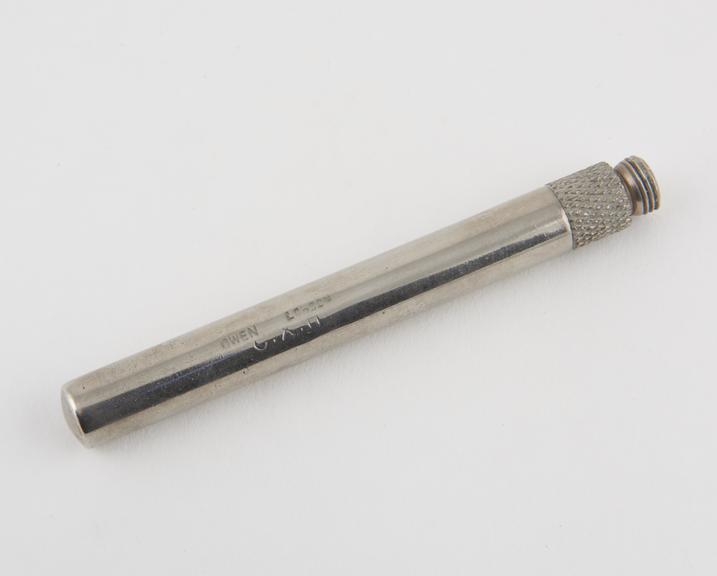 Swab, steel, nickel plated, by Owen of London, 1880-1920