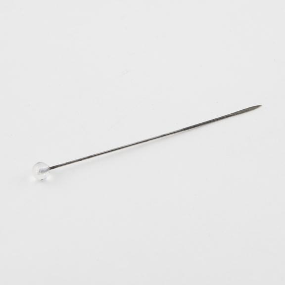 Hare-lip pin, steel and glass, 1880-1920