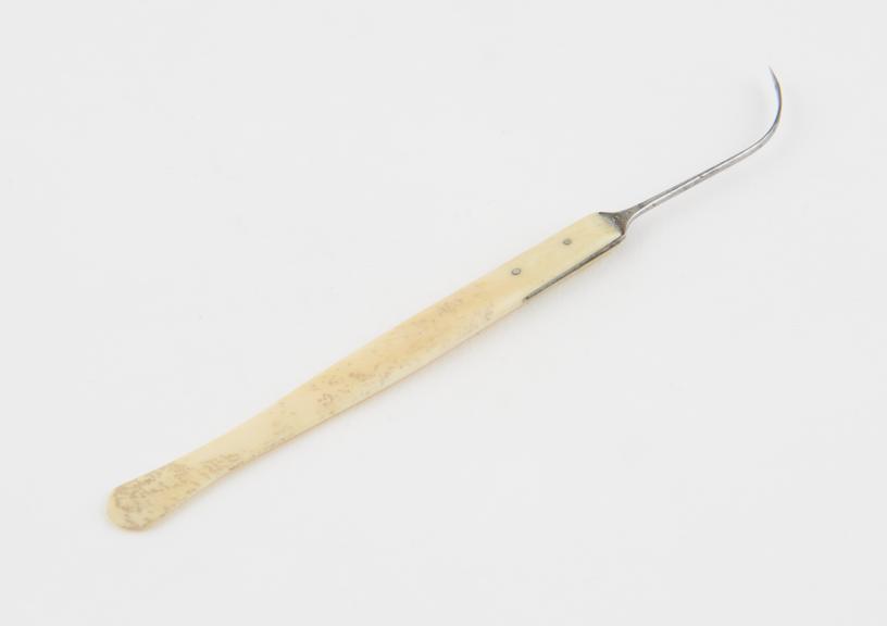 Naevus needle, steel and ivory, by Coxeter of London, 1836-1900