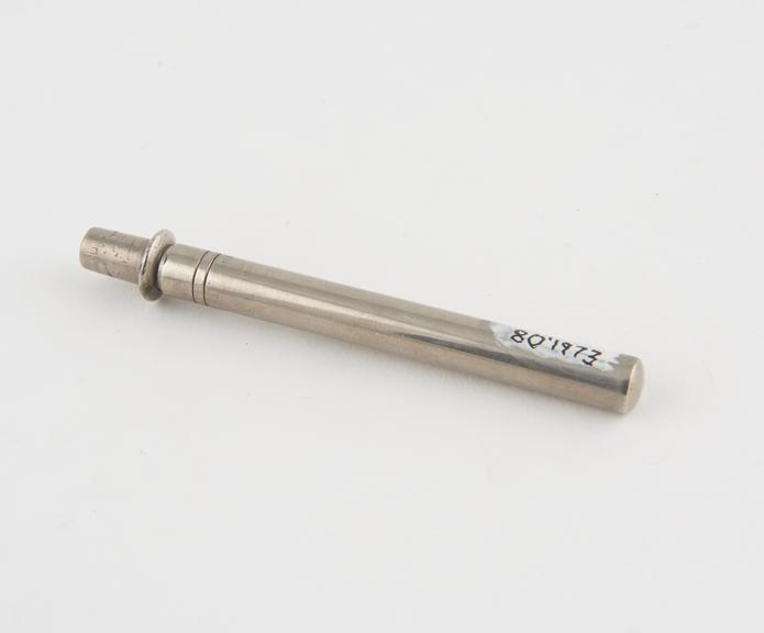 Trocar, stainless steel with screw-on case and silver cannula