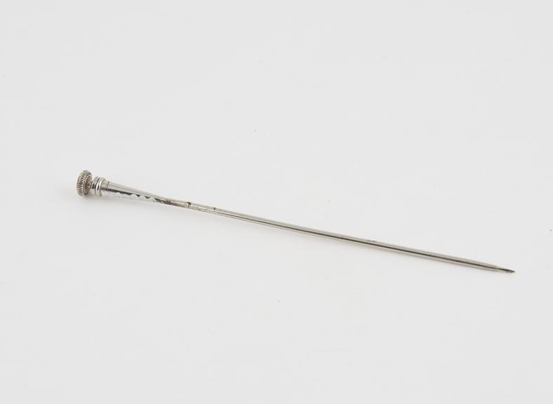 Aspirating needle with cannula, steel, English(?), 1871-1920