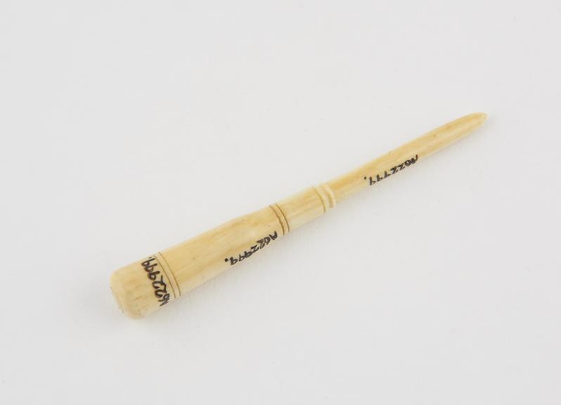 Southey's anasarca trocar in ivory case, cannulae missing