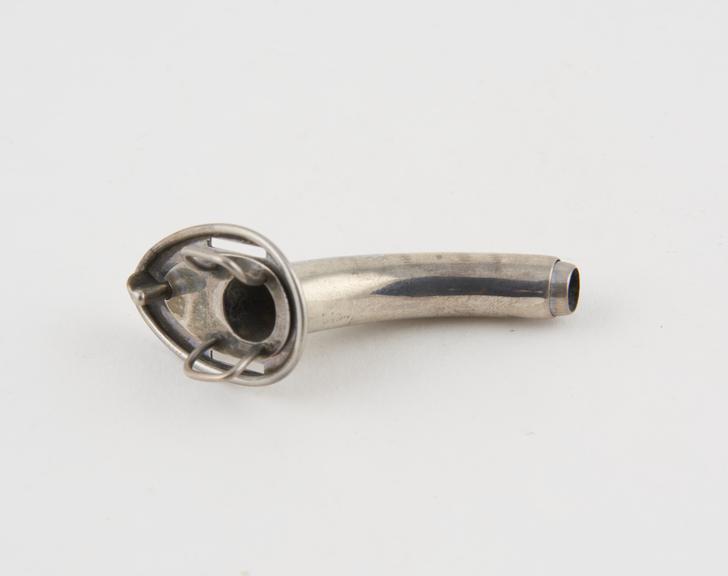 Tracheotomy cannula, silver, 1880-1920