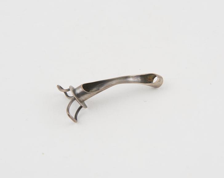 Tracheotomy cannula, silver, inner pipe only, 1880-1920