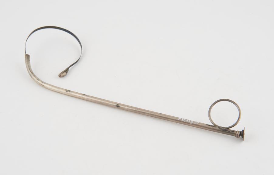 Epistaxis cannula, Bellocq, steel, silver plated