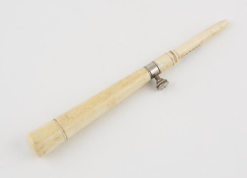 Ivory handle and case only of Southey's ascites trocar