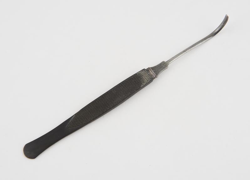 Aneurism needle, steel and ebony, by S