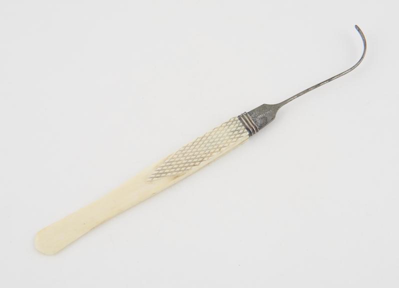 Aneurism needle, steel and ivory, by F