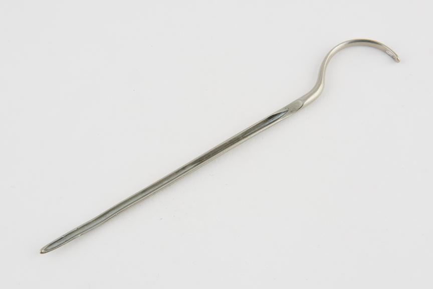 Aneurism needle and director combined, steel, plated, 1880-1920