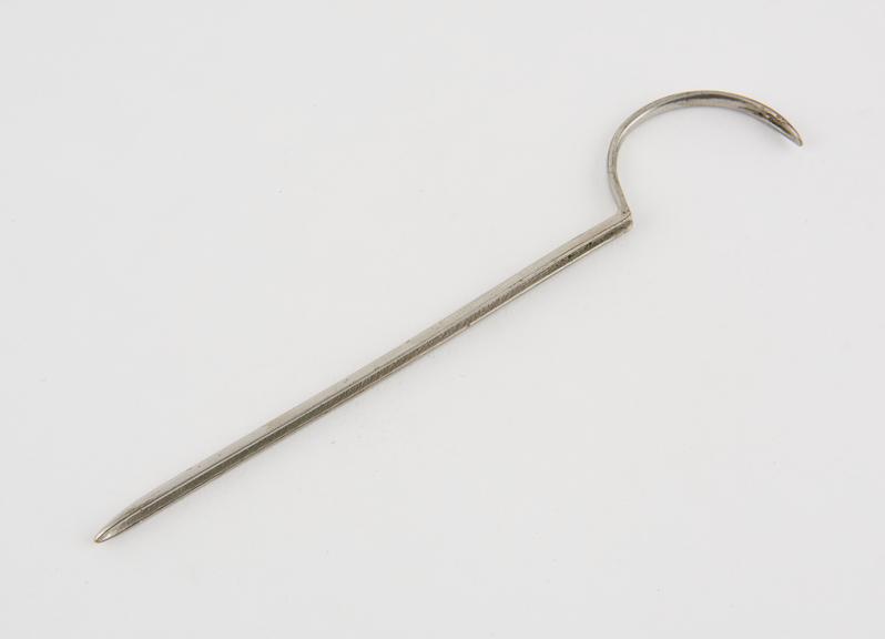 Aneurism needle and director combined, steel, plated, 1880-1920