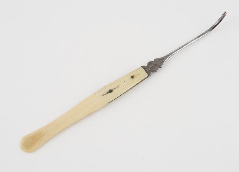 Aneurism needle, steel and ivory, by Bruce of Edinburgh, c. 1832