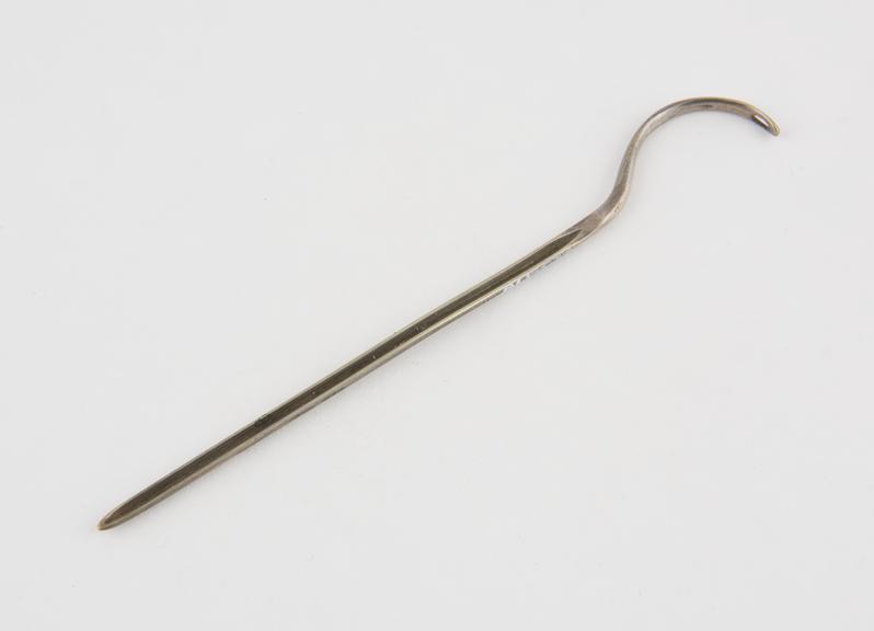 Aneurism needle and didrector, steel, nickel-plated