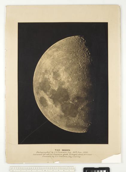 Photograph of  the gibbous Moon, 20th Jan. 1880, taken by A.A