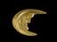 Apothecary's shop sign in form of moon, brass, c18 or c19