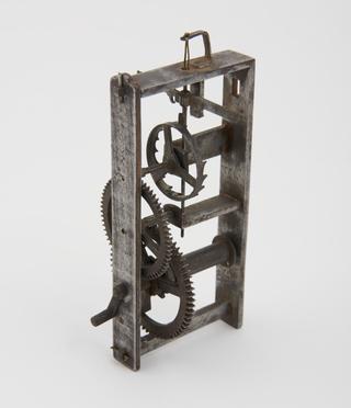 Movement from Japanese Pillar Clock, Unsigned, 1800-1890