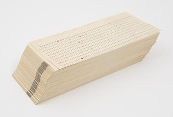 65 punched cards holding New Scotland Yard drunk driving records