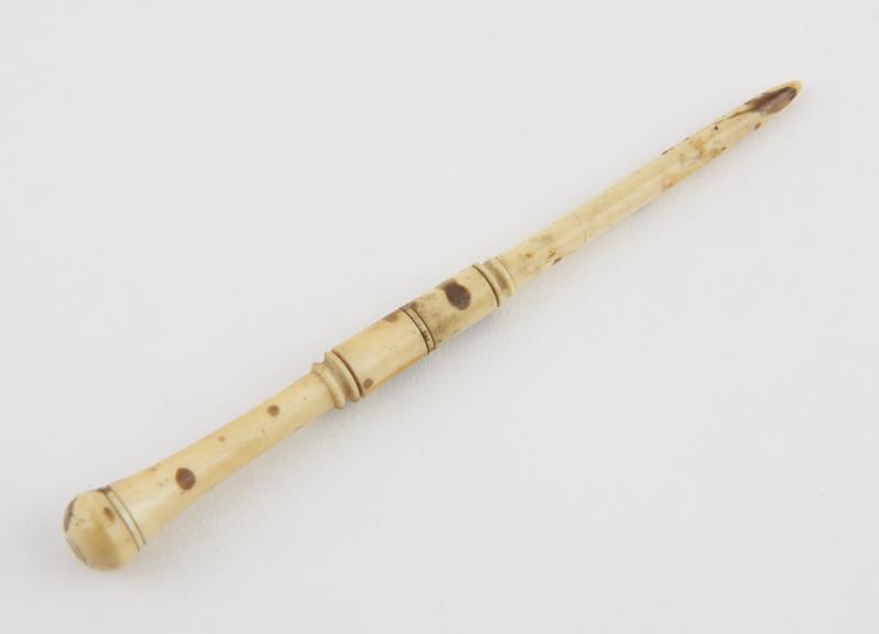 Exploring trocar with ivory screw case, European, 1840-1900