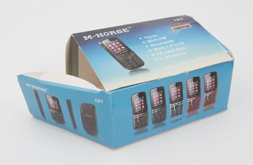 Original packaging for M-Horse 101 mobile phone, 2008-2012