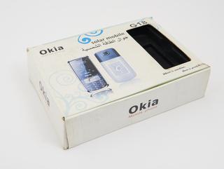 original box for Okia G18 mobile telephone, 2007-2012