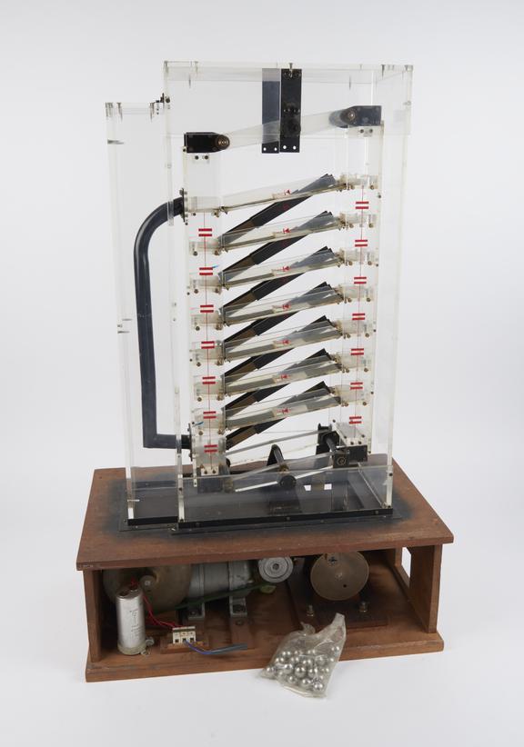 Working mechanical model showing the principle of a cascade