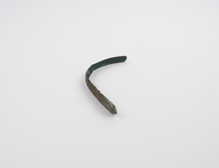 Strigil blade, bronze, Roman