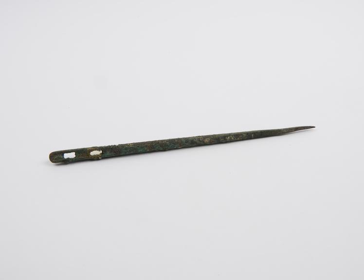 Needle with double fenestration, bronze, Roman (?), 199BC-500AD