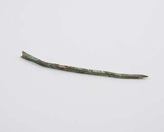Curved needle, bronze, Roman(?), 199Bc-500AD