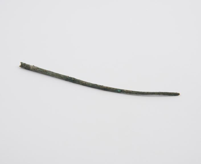 Curved needle, bronze, Roman(?), 199BC-500AD