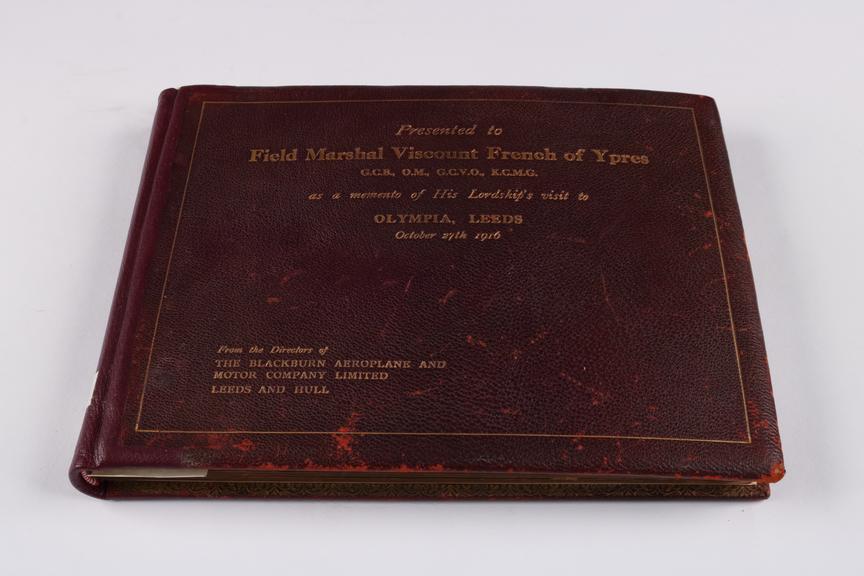 Photograph album presented to Field Marshall Viscount French of