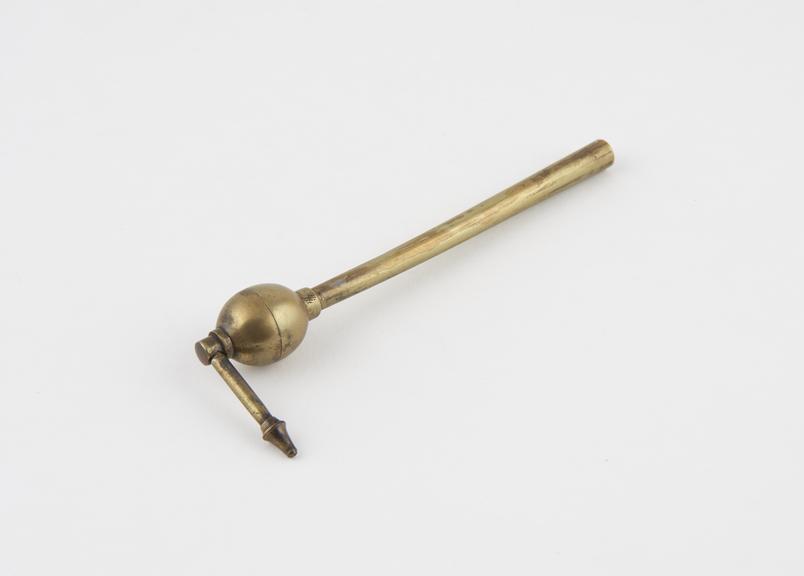 Blowpipe, brass, no mouthpiece, probably English, 1851-1910