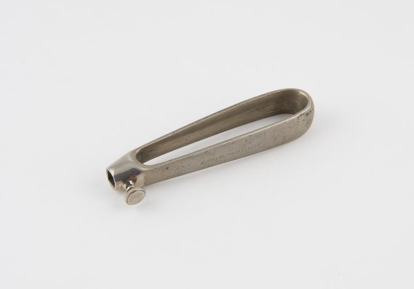 Handle from surgical instrument, nickel plated brass