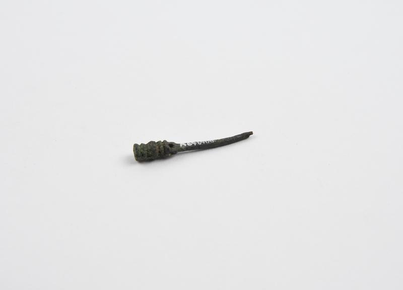 Part of fenestrated probe (?), bronze, Roman, 199BC-500AD