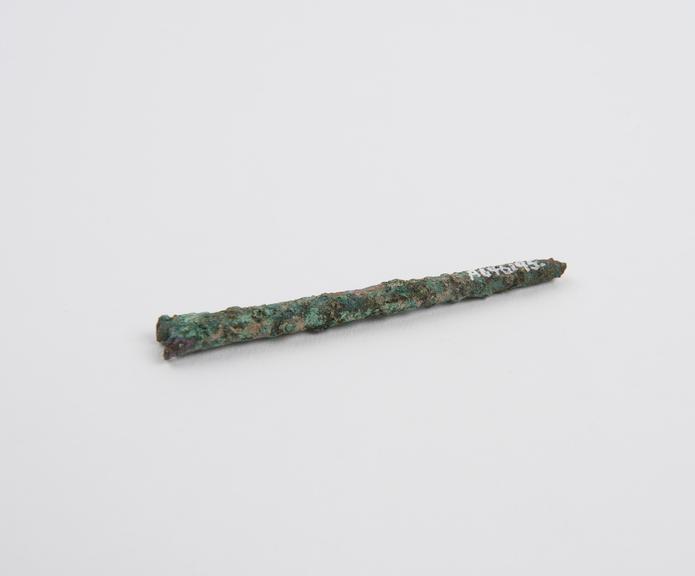 Needle, bronze, encrusted and incomplete, Roman(?), 199BC-500AD