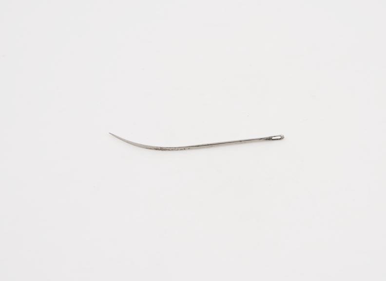 Suture needle, half-curved, steel