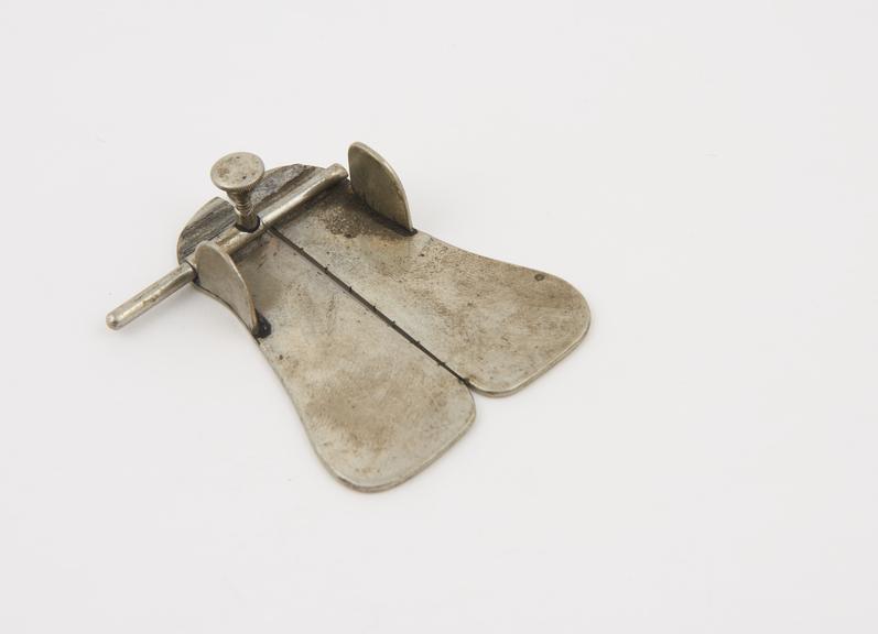 Erichsen's circumcision clamp, plated metal, incomplete