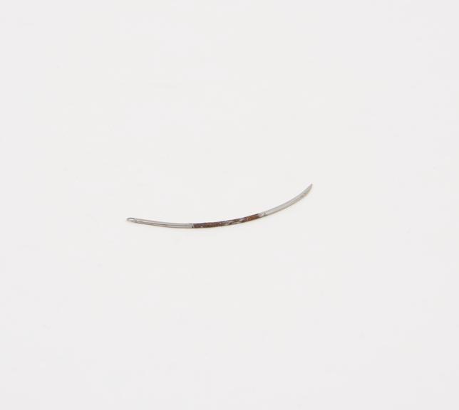 Suture needle, curved, steel