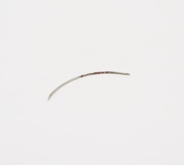 Suture needle, curved, steel