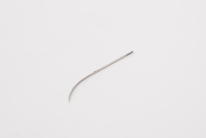 Suture needle, half-curved, steel