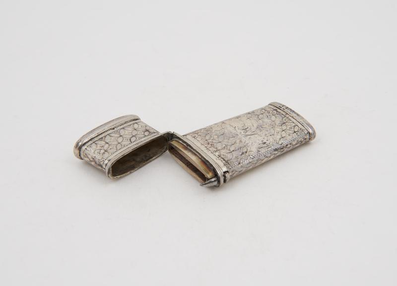 Empty lancet case, silver, made in Birmingham